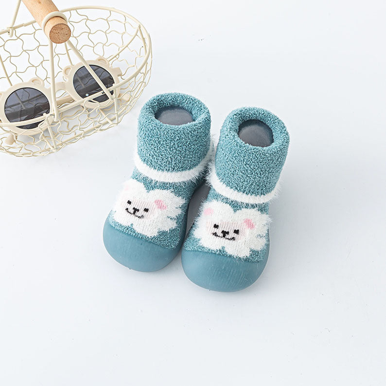 teal Autumn Fleece-lined sock shoes