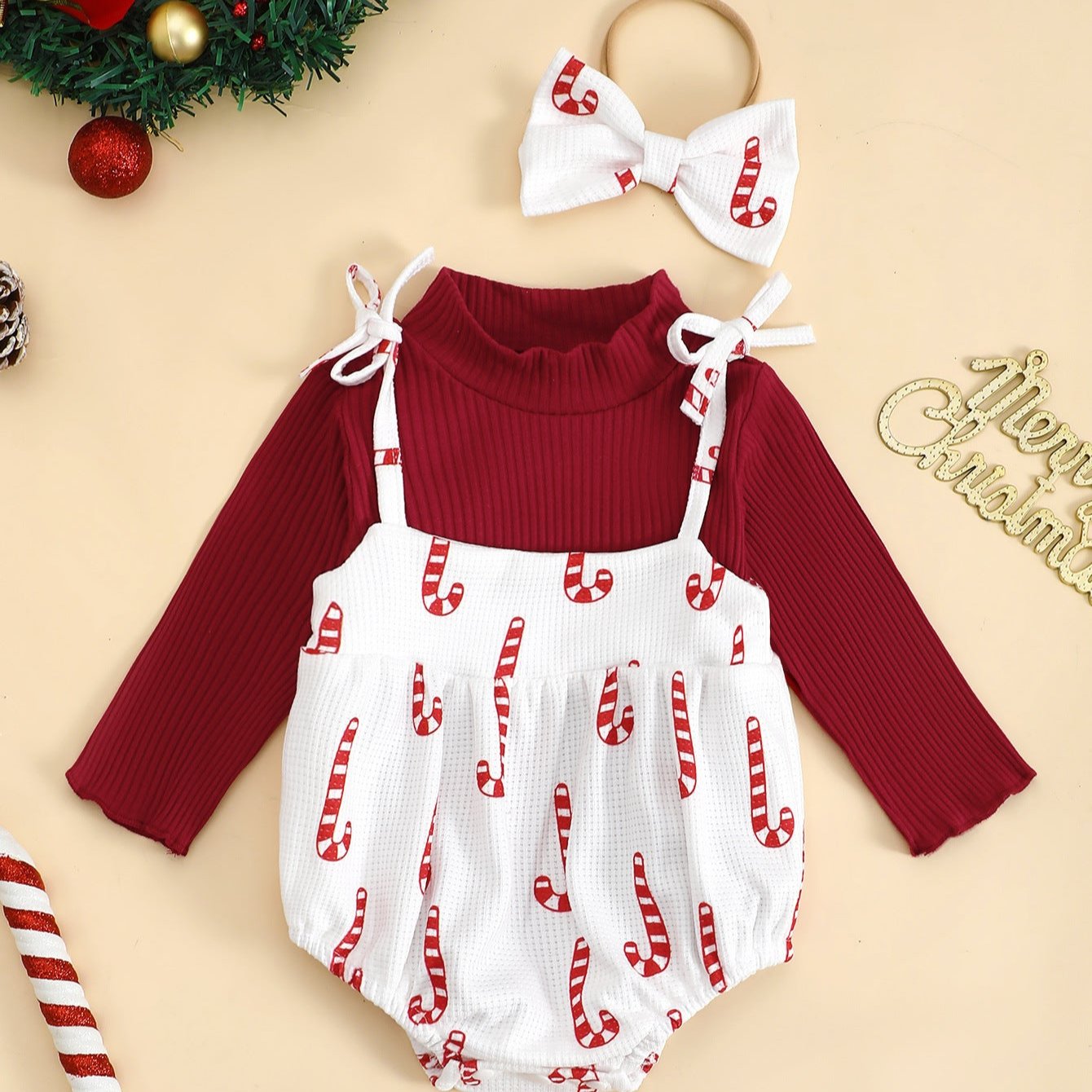 Baby Girl Christmas Long Sleeve Suit