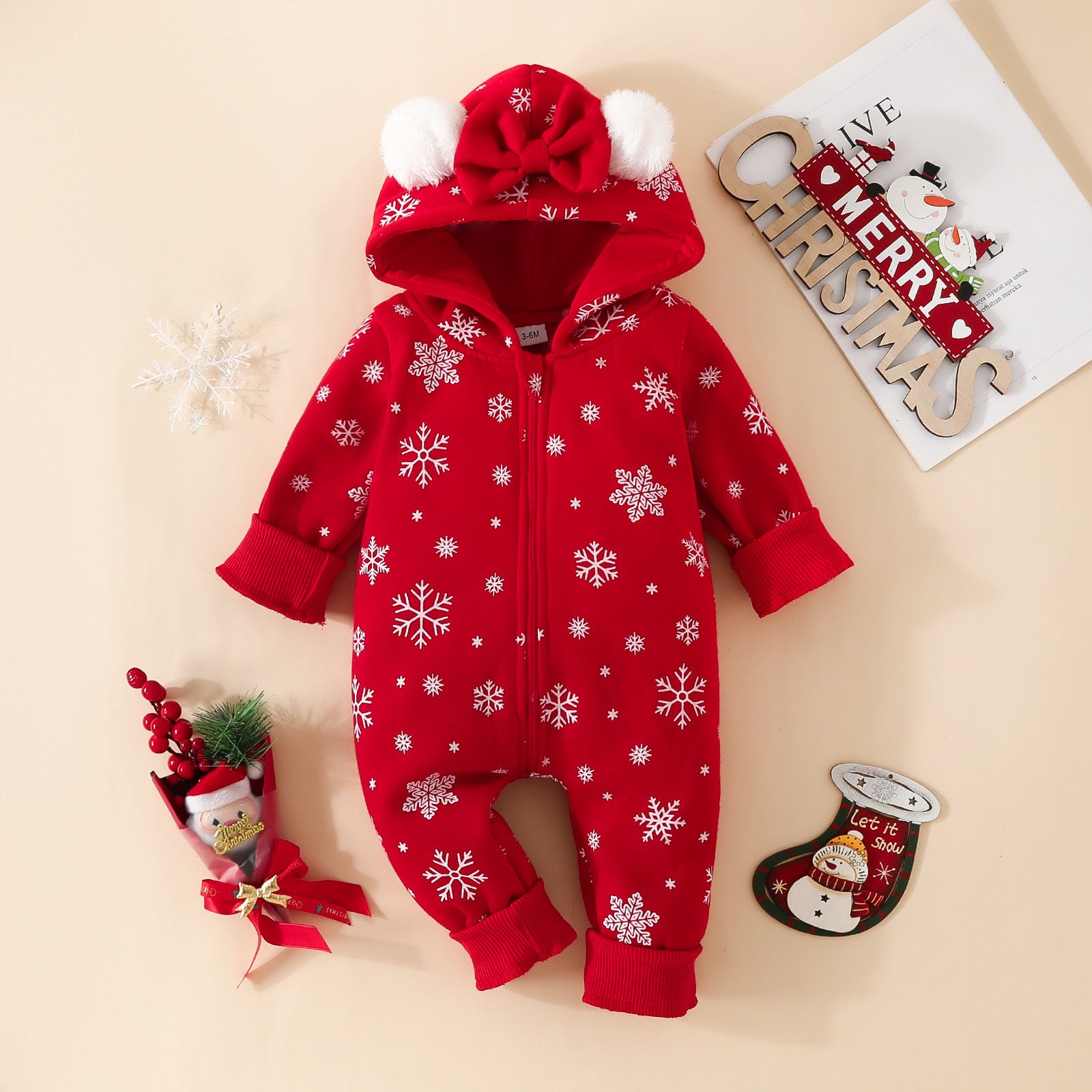 Christmas Hooded Jumpsuit