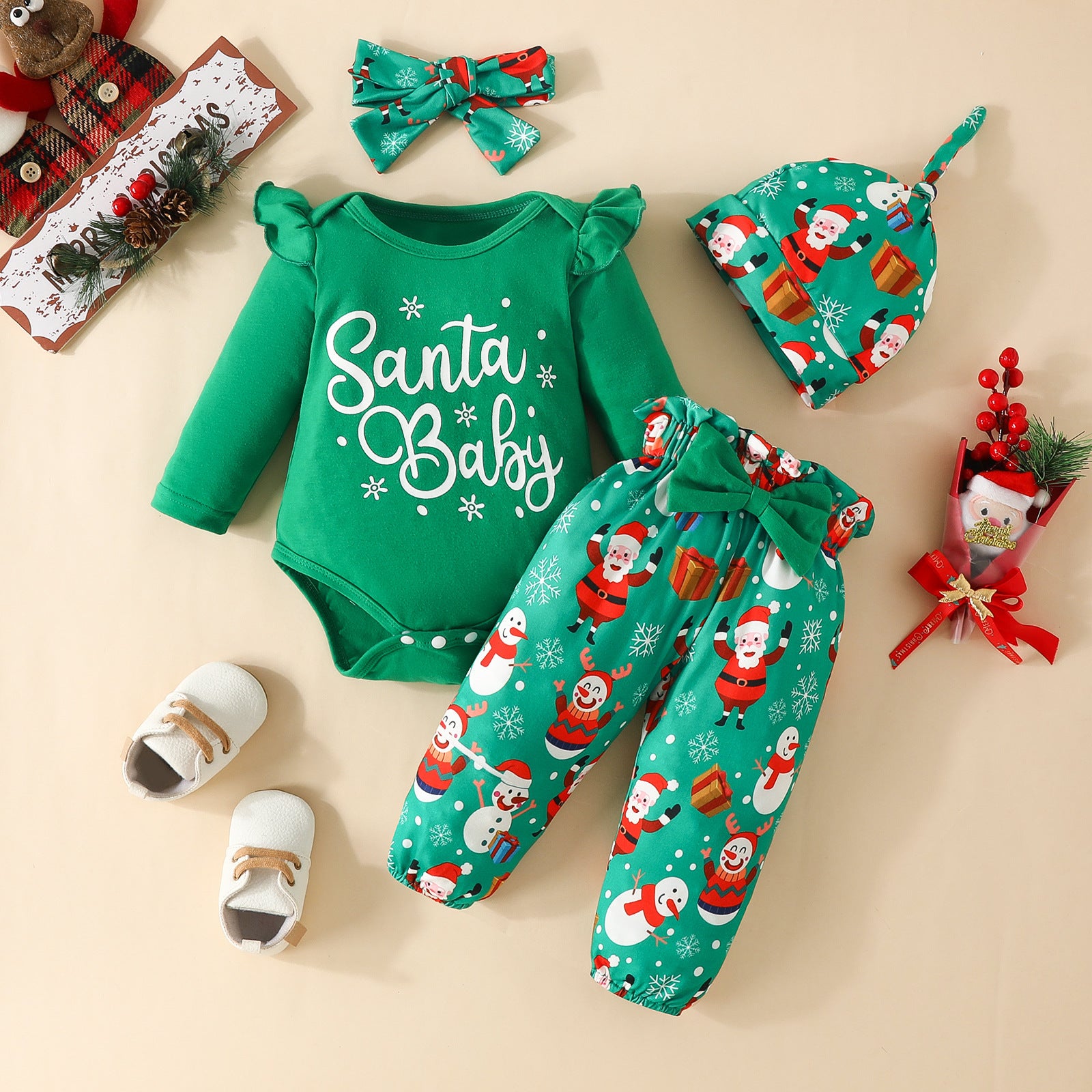 Bowknot Christmas 4 PCs Set