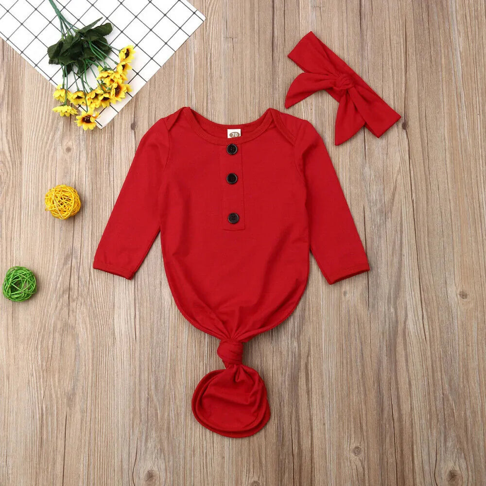 Swaddle Wrap Romper with Hat