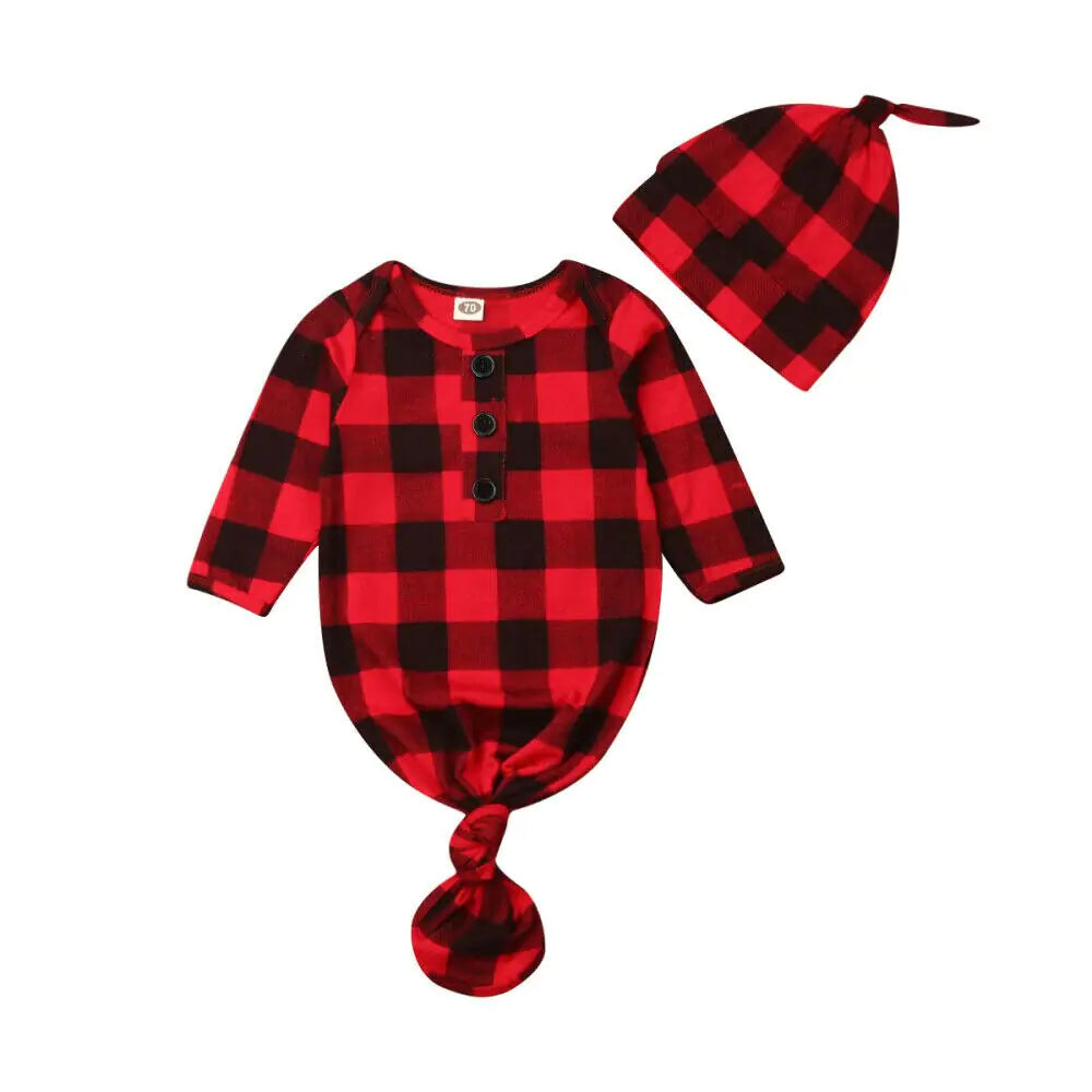 Swaddle Wrap Romper with Hat