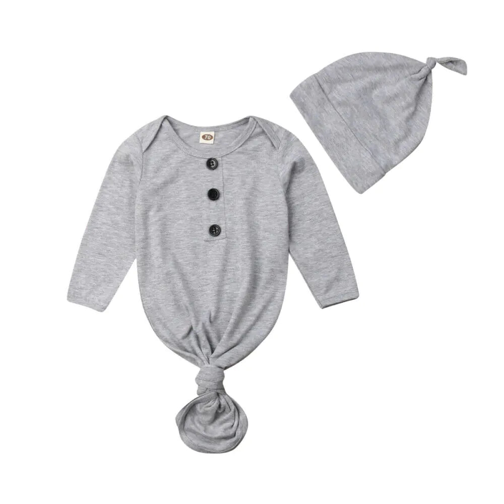 Swaddle Wrap Romper with Hat