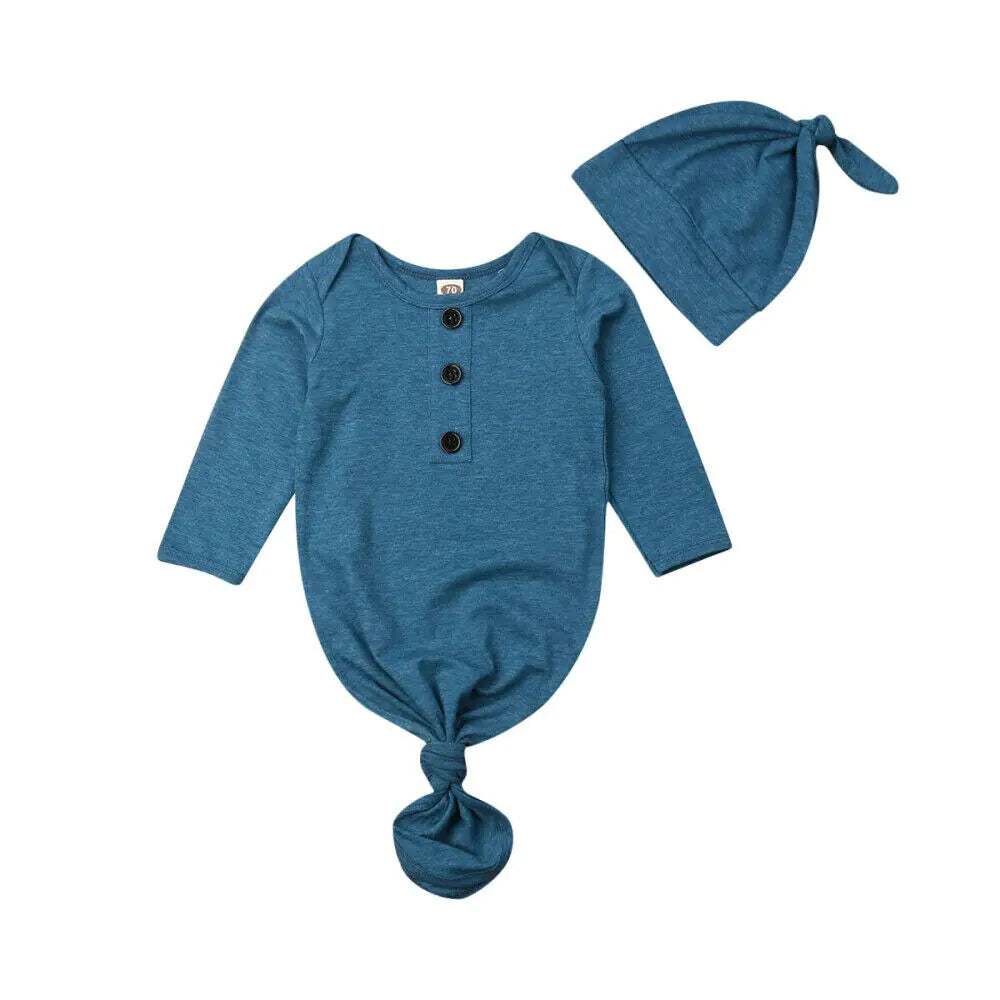 Swaddle Wrap Romper with Hat