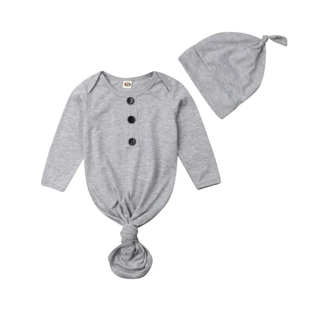 Swaddle Wrap Romper with Hat