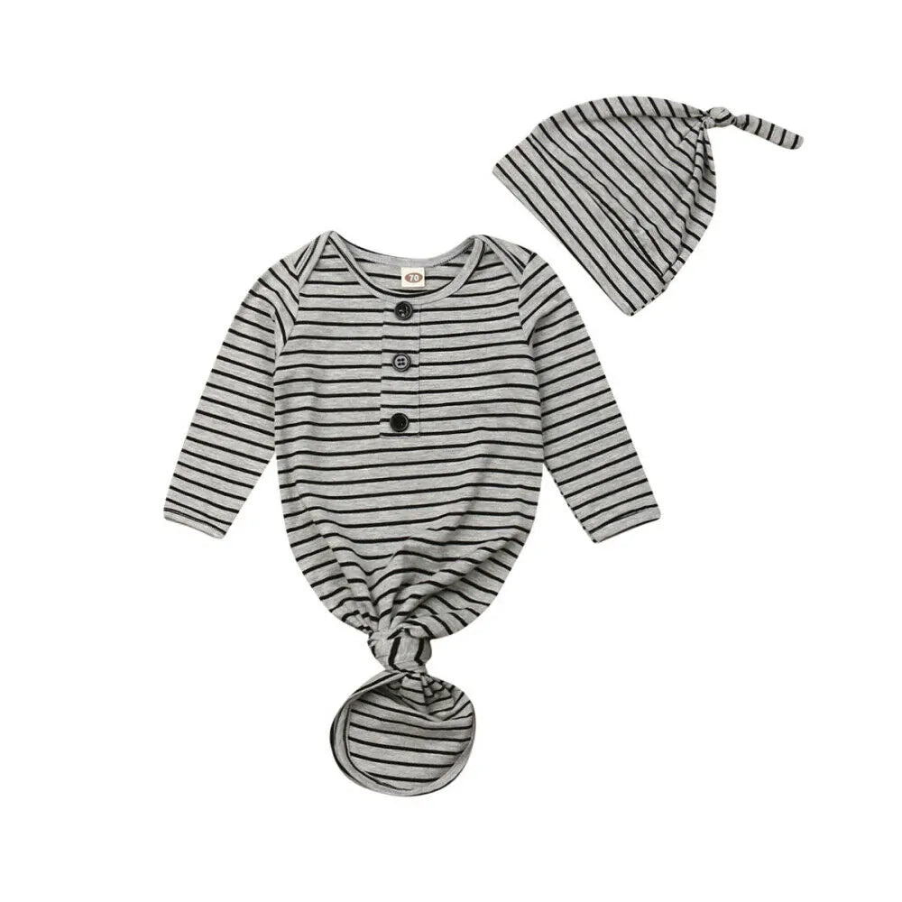 Swaddle Wrap Romper with Hat
