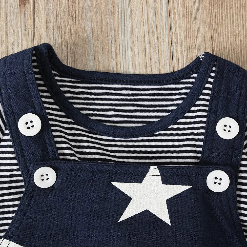 Baby Casual Striped Sweater Set