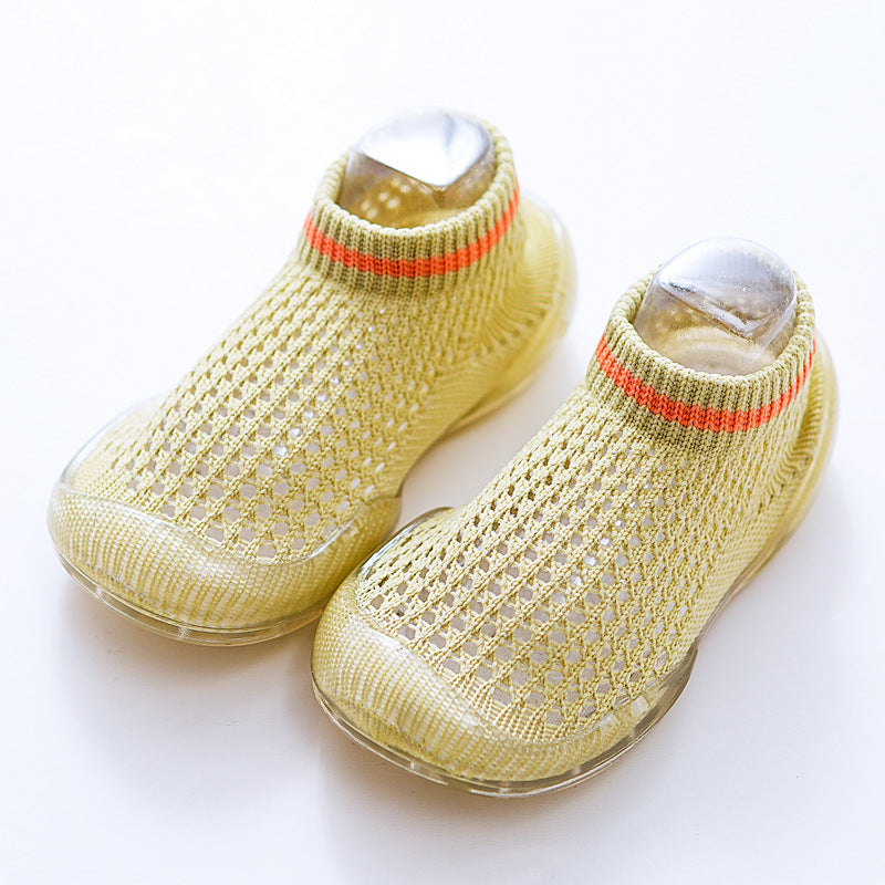 Orange Summer Baby Sock Shoes