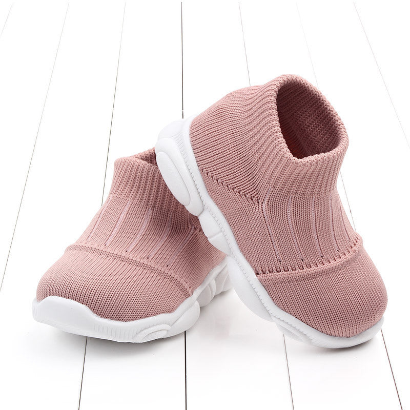 Pink Wear-resistant Toddler Socks Shoes