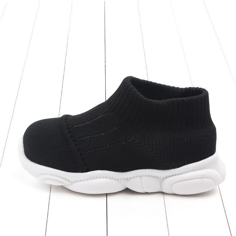 Black Wear-resistant Toddler Socks Shoes