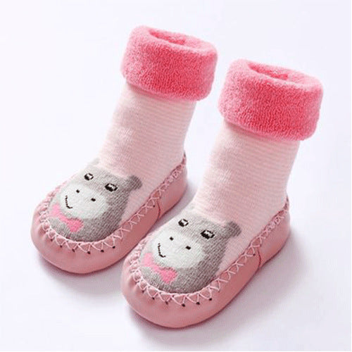 Pink Warm Toddler Sock Shoes