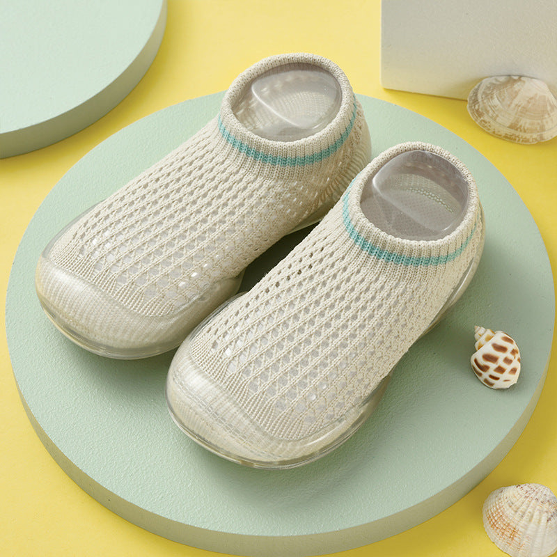 Khaki Summer Baby Sock Shoes