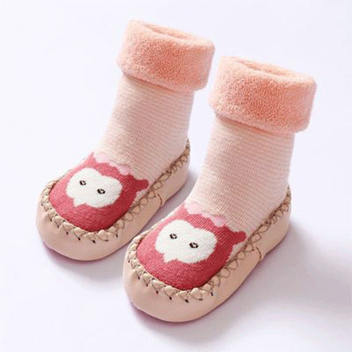 Light Pink Warm Toddler Sock Shoes