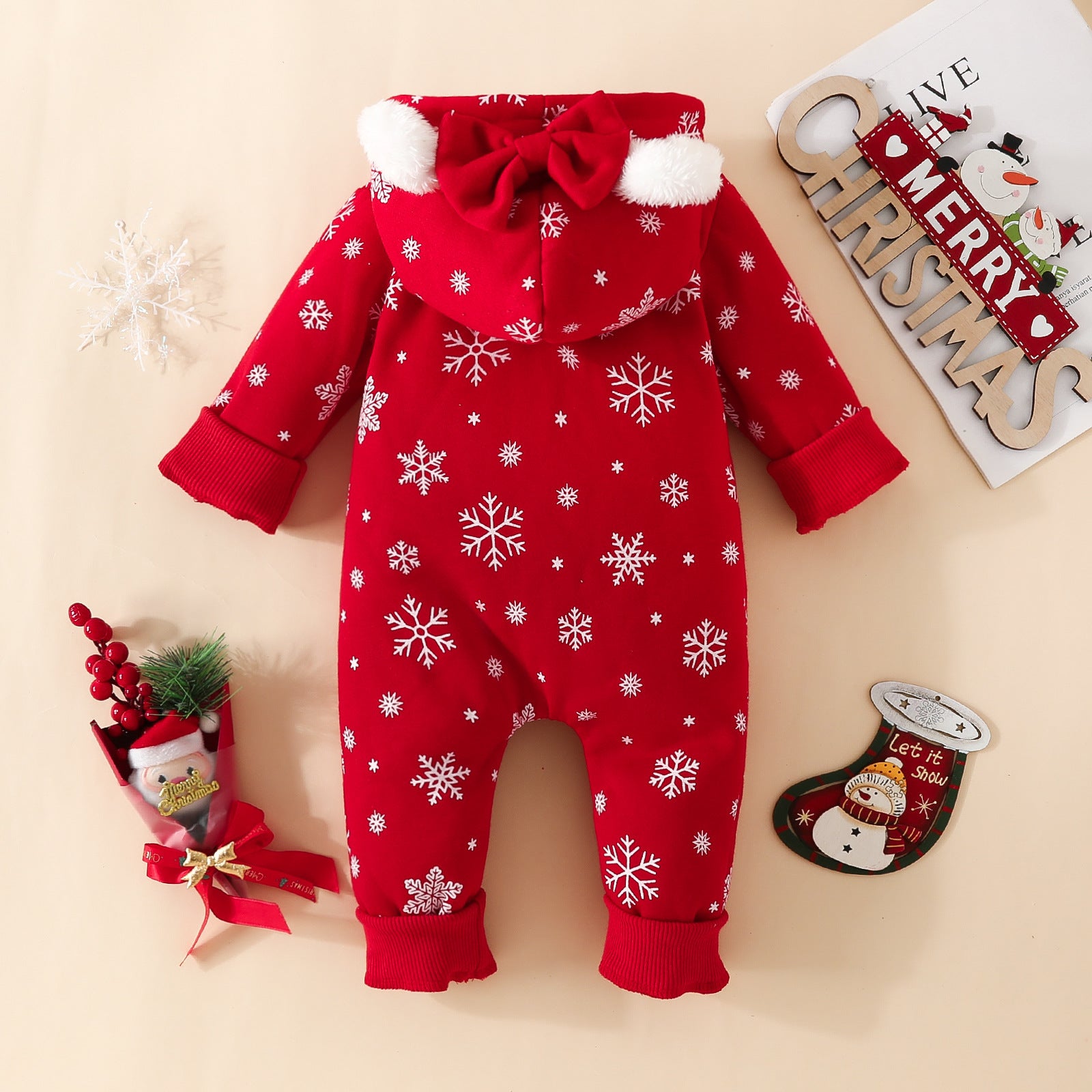 Christmas Hooded Jumpsuit