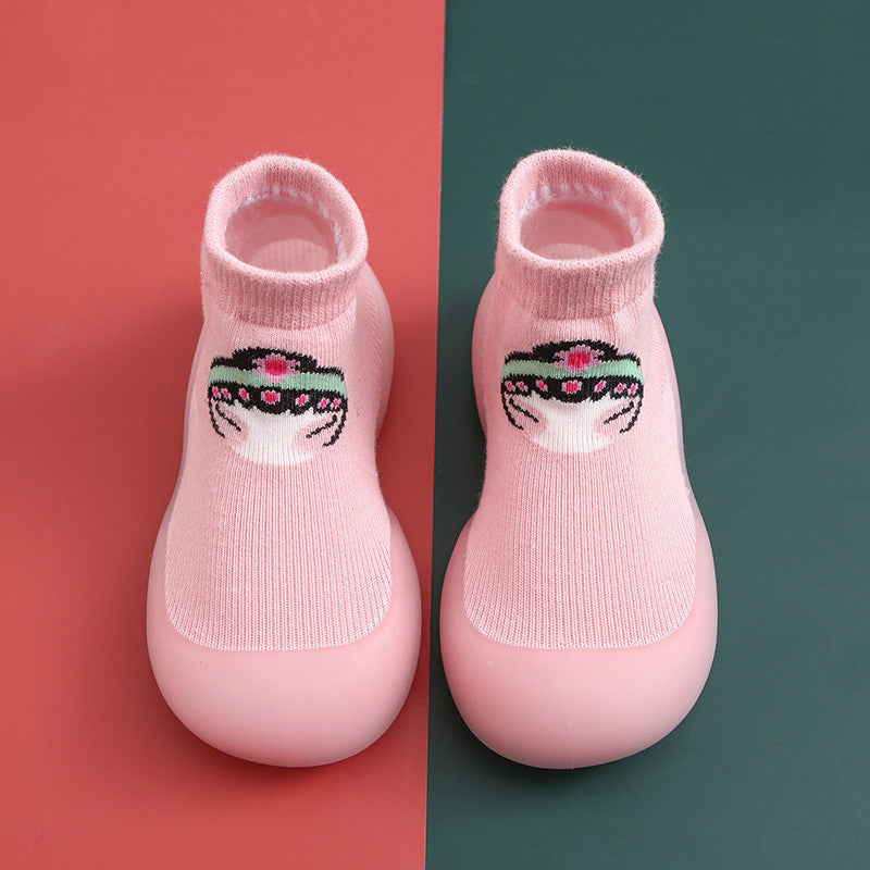 Pink Vintage Children Sock Shoes