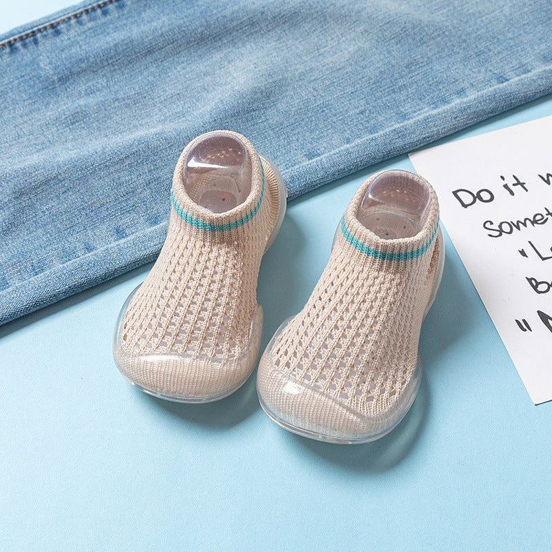 Beige Summer Baby Sock Shoes