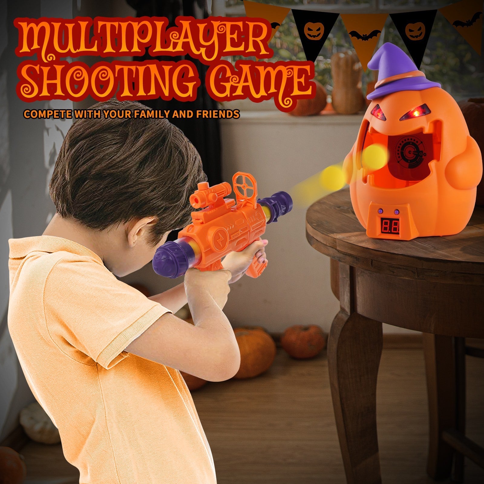 Halloween Pumpkin Shooting Target Toy