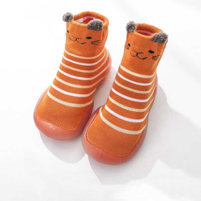 Orange Cute Baby Sock Shoes