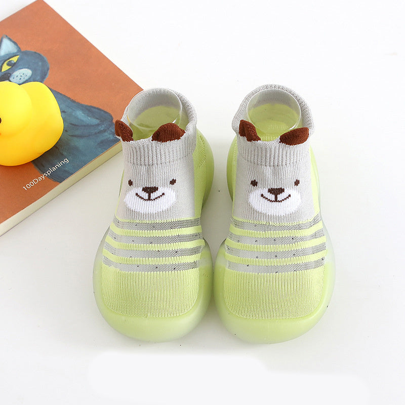 Green Bear Toddler Sock Shoes