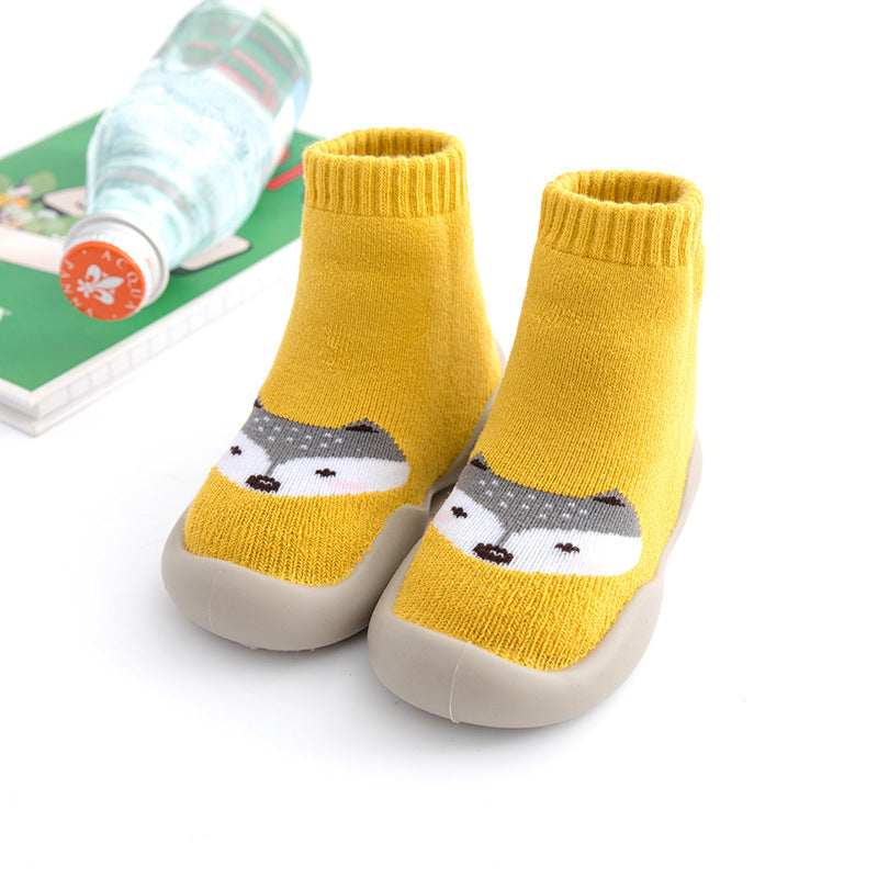 Terry Yellow Fox Beautiful Baby Sock Shoes