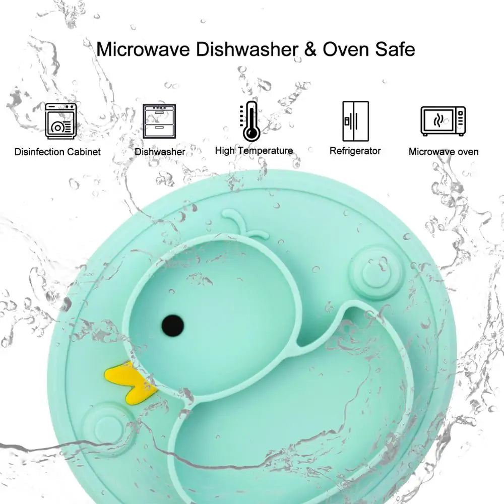 Baby Duck Shape Silicone Plate