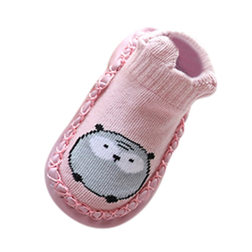 Pink Owl Charming Design Sock Shoes 