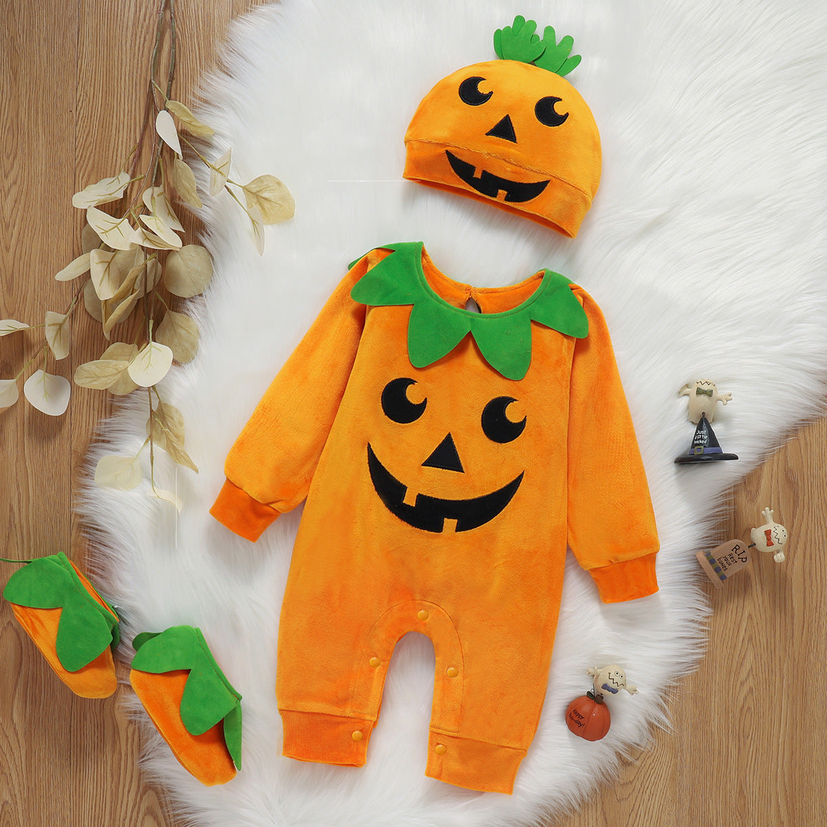 Halloween Baby 3pcs Pumpkin Suit