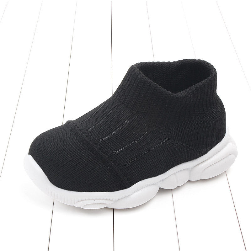 Black Wear-resistant Toddler Socks Shoes