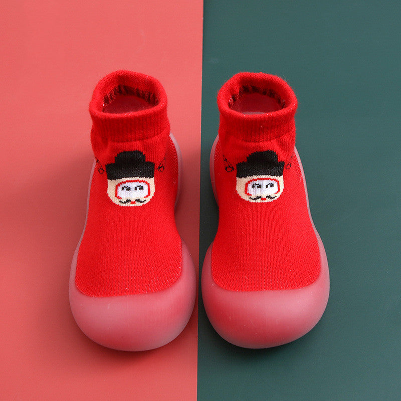 Red Vintage Children Sock Shoes