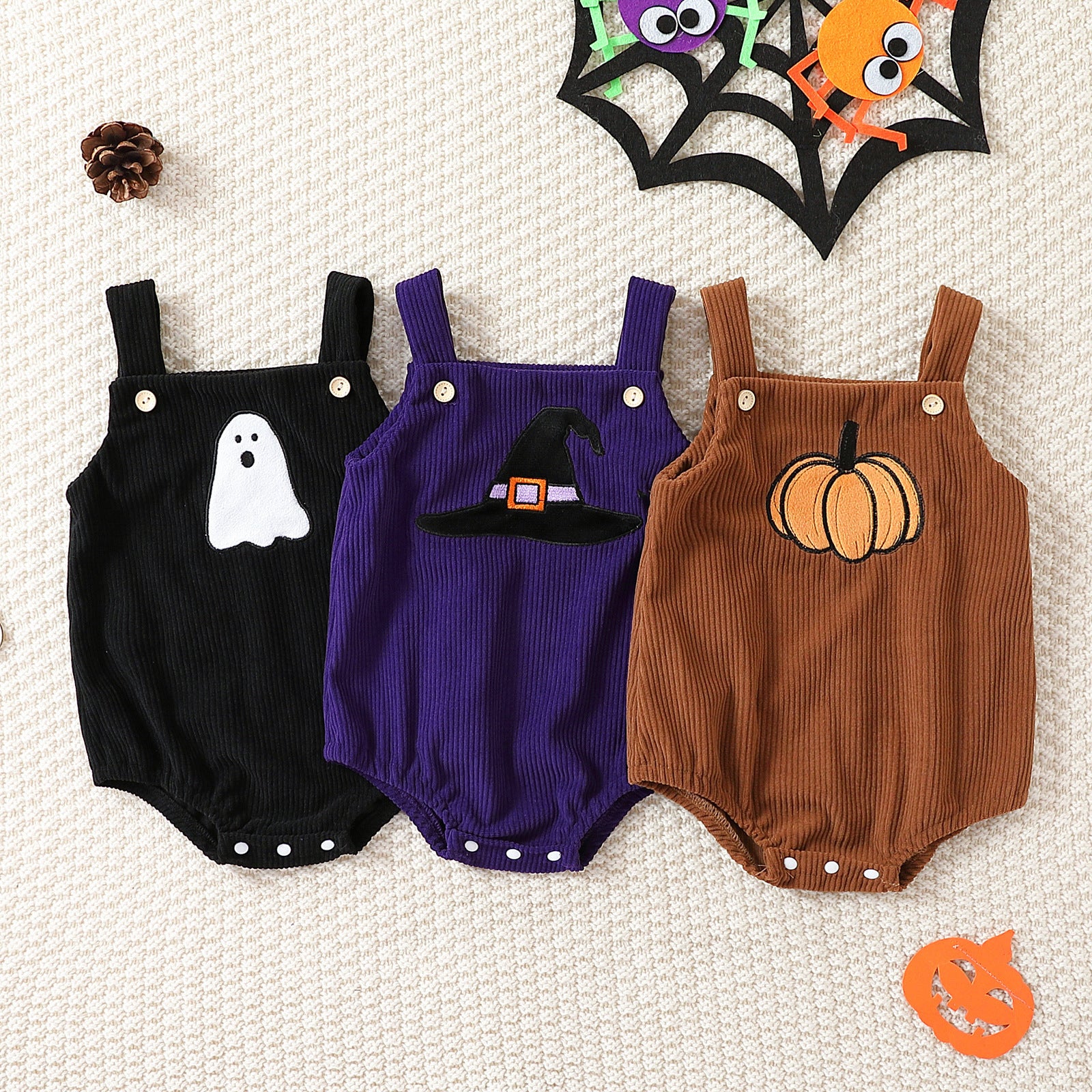 Halloween Embroidered Baby Romper