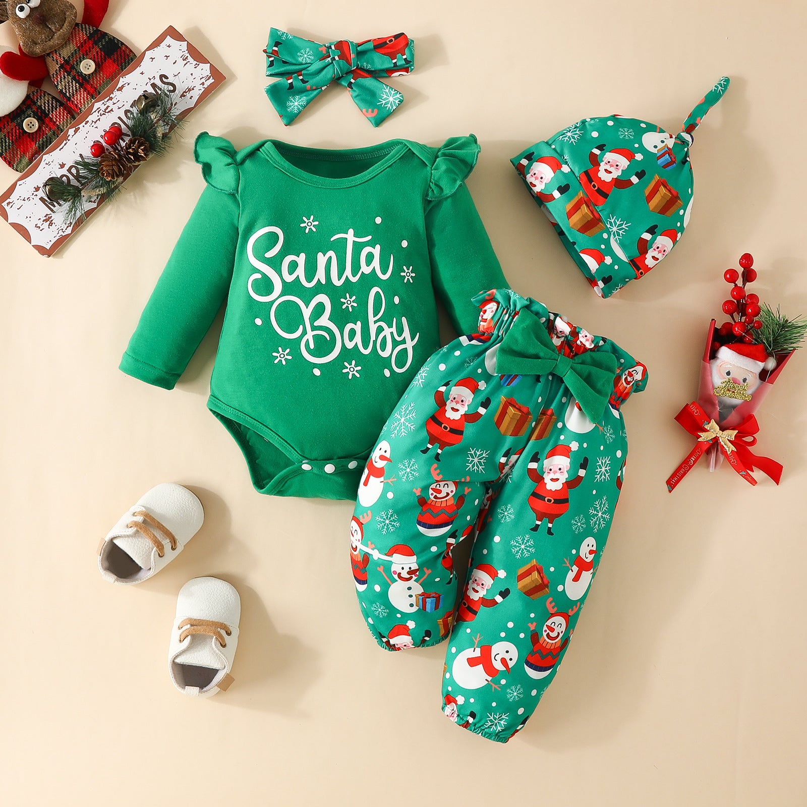 Bowknot Christmas 4 PCs Set