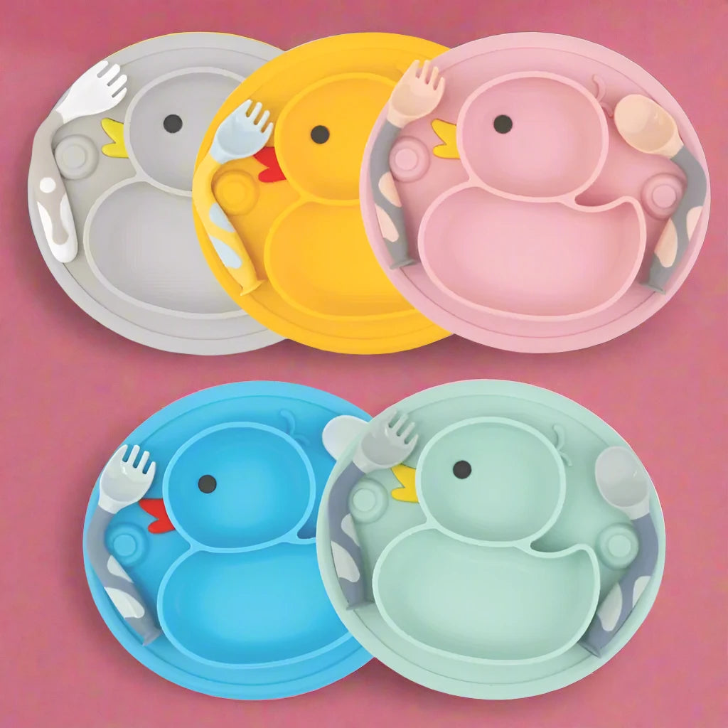 Baby Duck Shape Silicone Plate