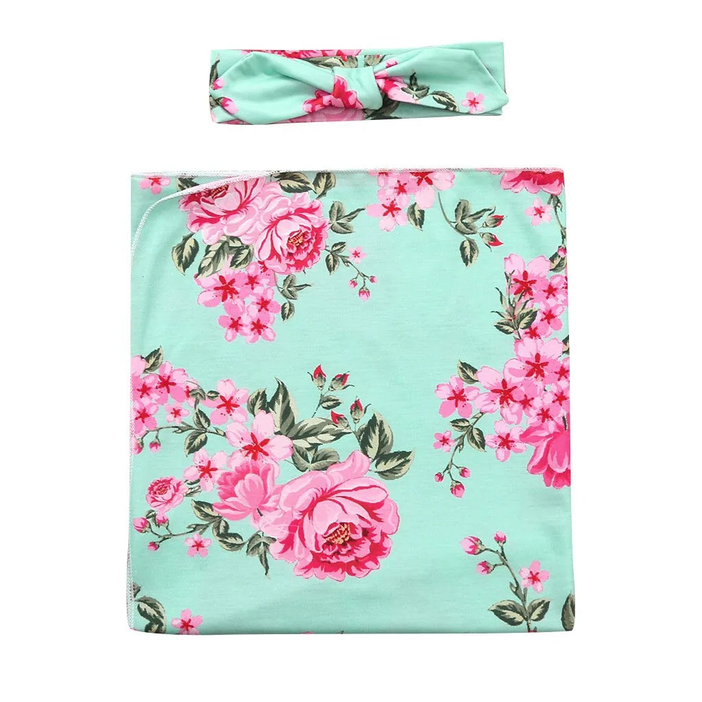 Newborn Swaddle Blanket with Bow