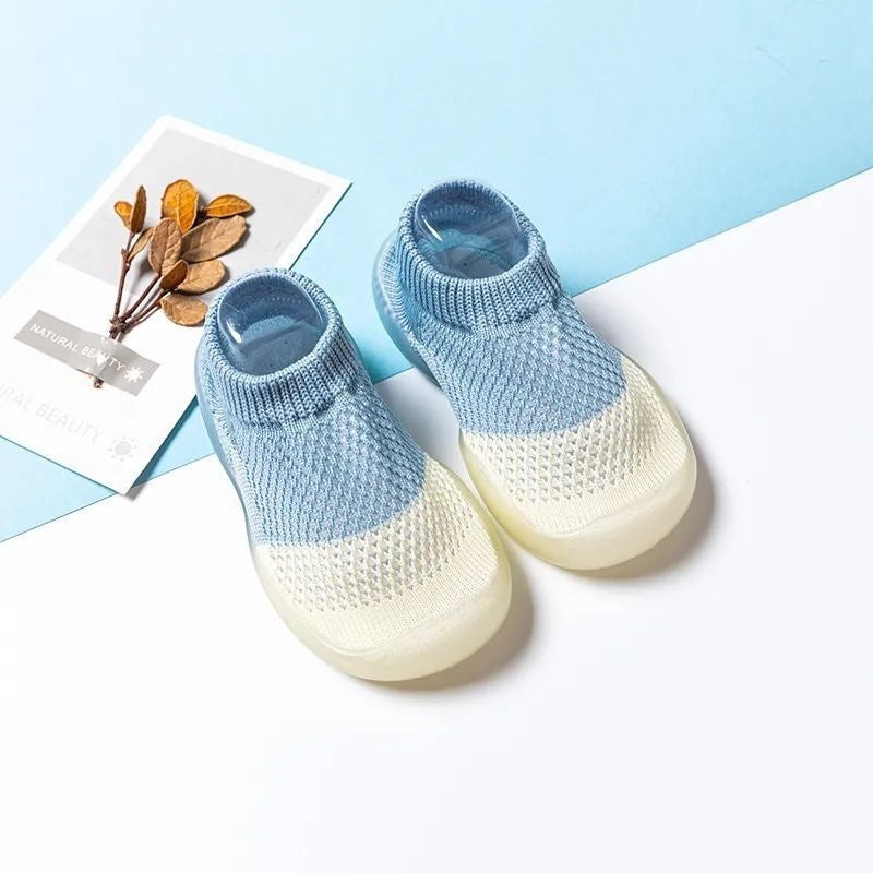 Blue Soft Bottom Baby Sock Shoes