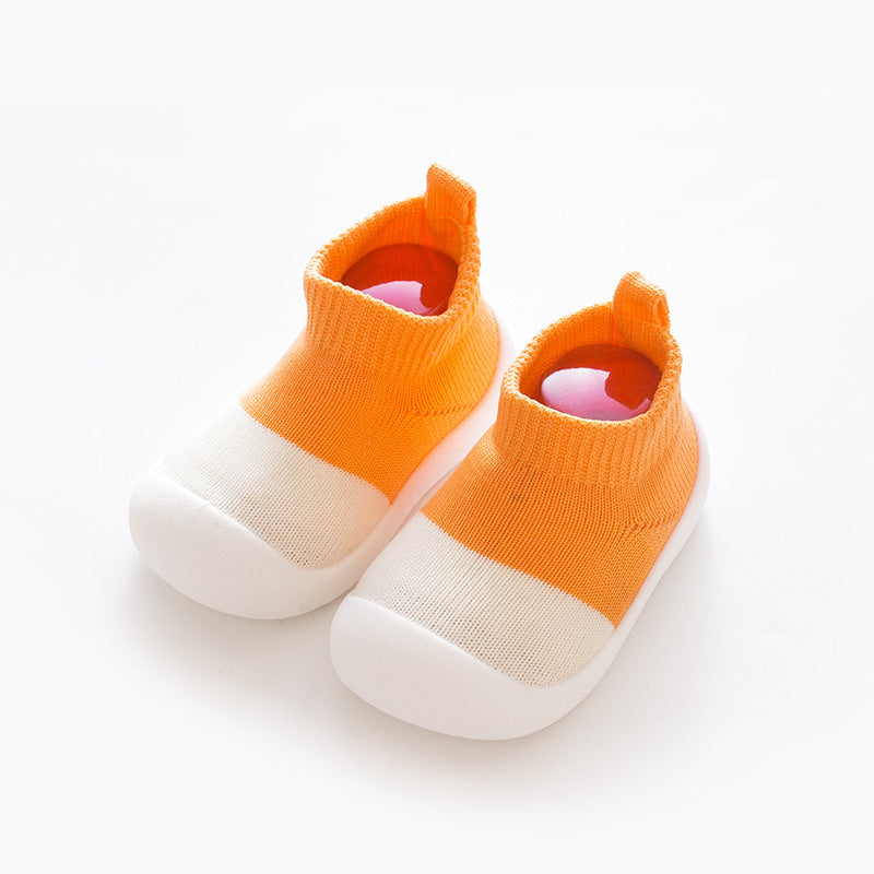 Orange Sweat-absorbent Toddler Sock Shoes