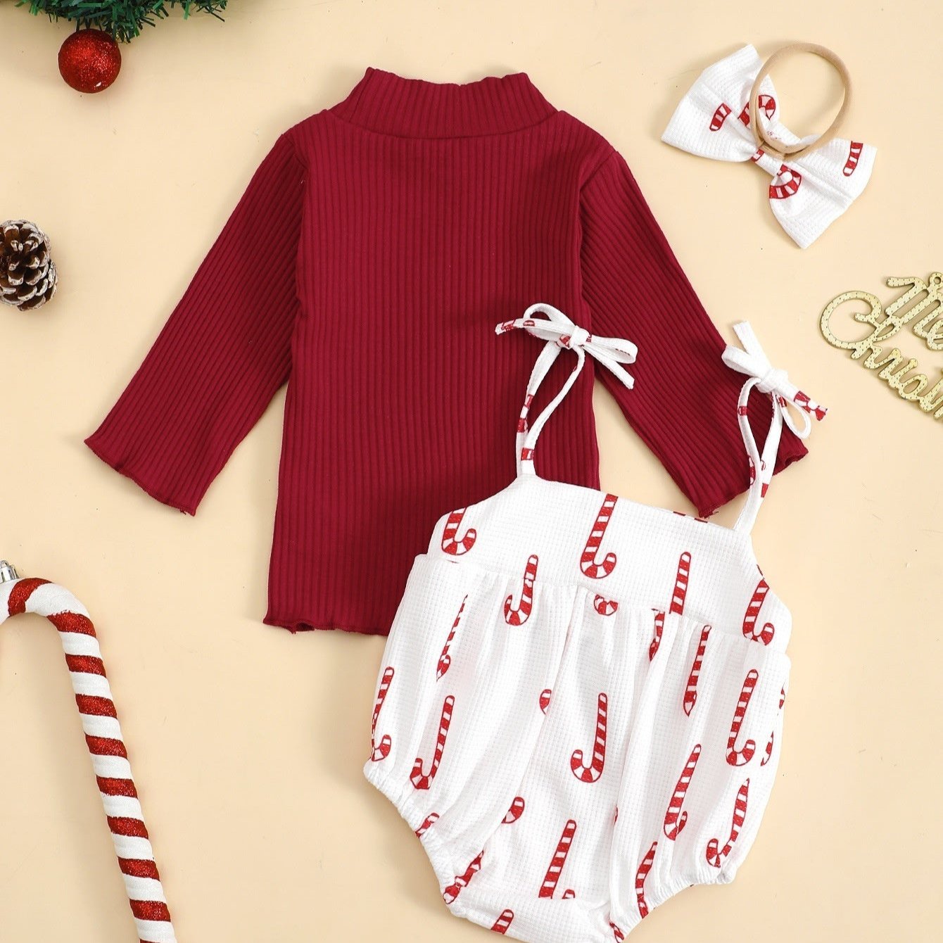 Baby Girl Christmas  Long Sleeve Suit