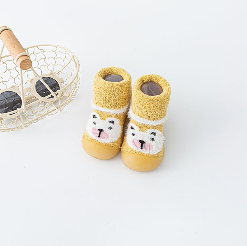 yellow Autumn Fleece-lined Shoe Socks